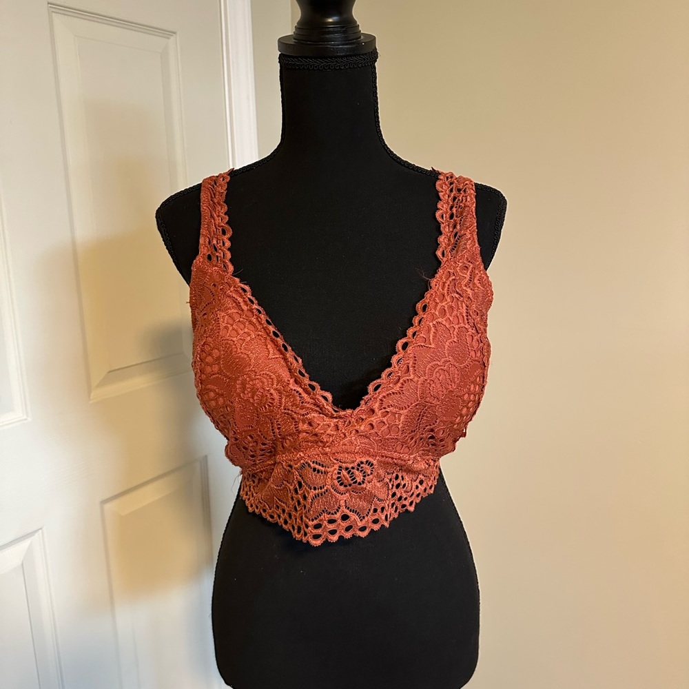 Woman’s Orange Lace Bralette